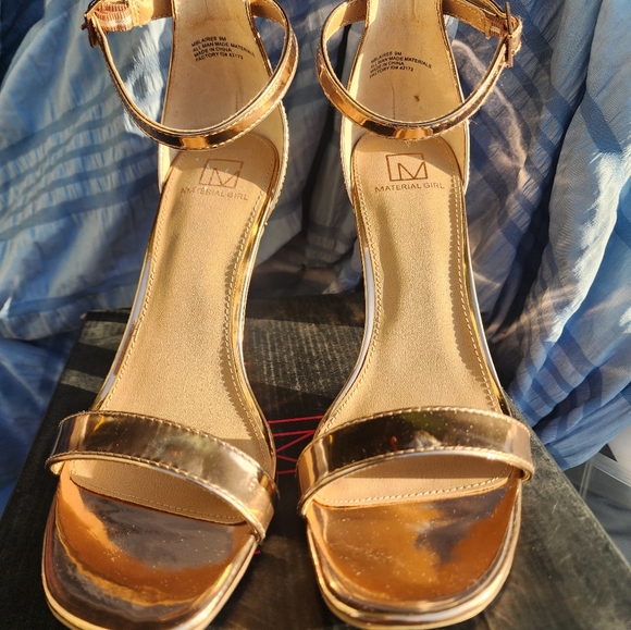 Madden Girl Shoes - NEW HEELS ROSE GOLD OPEN TOE SIZE 9 MADDEN GIRL